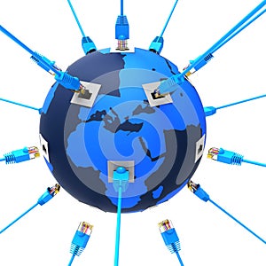 Worldwide Network Represents Web Site And Computing