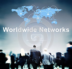 Worldwide Networks Global Communication Finance Concept