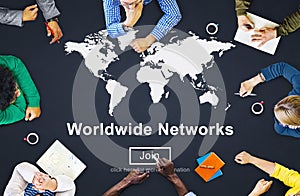 Worldwide Networks Global International Unity Concept