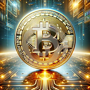 Worldwide Online Cryptocurrency Mining Crypto Coins Digital Currency Internal Computer Internet Bitcoin AI Generated