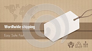 Worldwide shipping banner