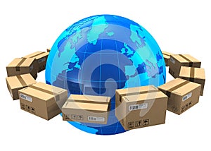 Worldwide shipping concept
