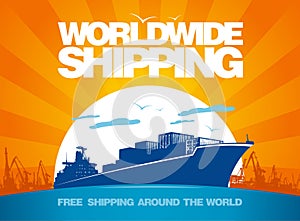 Worldwide shipping design.