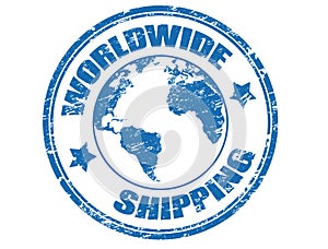 Worldwide Shipping stamp photo