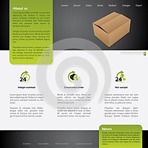 Worldwide shipping website template design