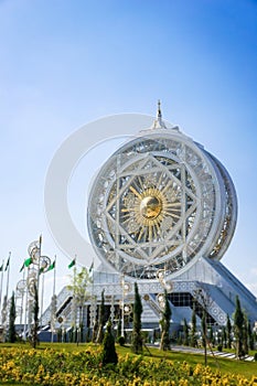 Worldâ€™s tallest ferris wheel in an enclosed space of white marble-clad, Turkmenistan