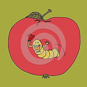 Worm in the apple. Proverb, metaphoric idiom.