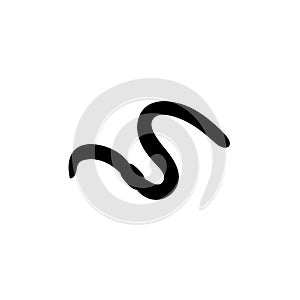 Worm earthworm black silhouette animal