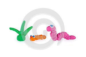 Worm and Earthworm from plasticine