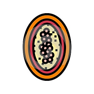 worm eggs parasite color icon vector illustration