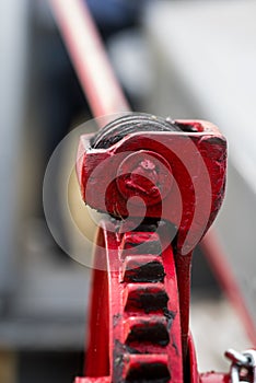 Worm gear on an old tractor