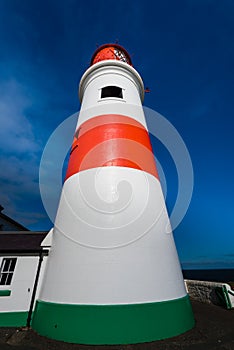 Worm's Eye View of Colourful Souter Lighthouse