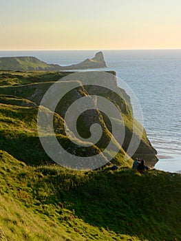 Worm's head at sunset, Gower peninsula, Wales