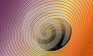 Wormhole Optical Illusion, banner hand drawn geometric colorful gradient. Abstract Hypnotic Worm Hole Tunnel, Abstract Twisted