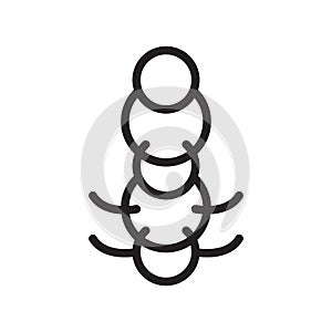 Worms icon vector isolated on white background, Worms sign , line symbol or linear element design in outline style