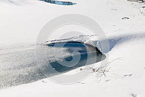 On a frozen river on a winter day