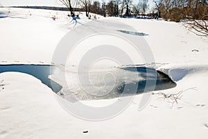 Traces of spring on the river