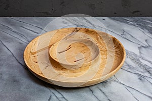 Wormy Maple wood serving bowl