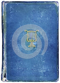 Worn antique book with Musical Symbol