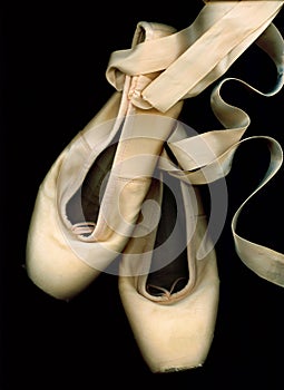 Worn Ballet Pointe Shoes