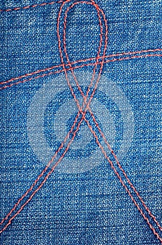 Worn blue denim jeans texture