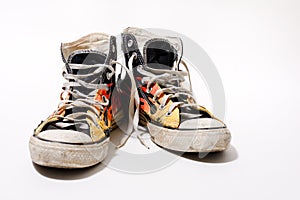 Worn Converse All Star shoes
