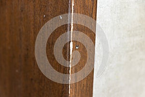 Worn and damaged trim edge