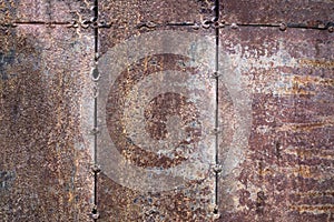 Worn dark brown rusty metal texture background. the concept of t