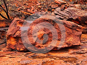 Worn and Eroded Red Rocks, Kings Canyon, Red Centre, Australia