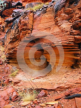 Worn and Eroded Red Rocks, Kings Canyon, Red Centre, Australia