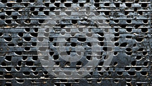 worn meshed steel surface texture. ai generated