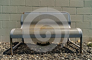 Worn Metal Bench Nobody