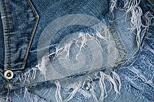 Worn old jean and texture