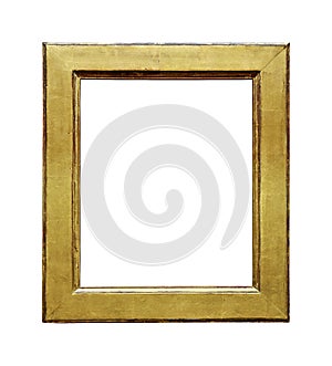 Worn-out, gilded picture frame.