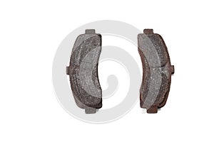 Worn pads of disk brakes