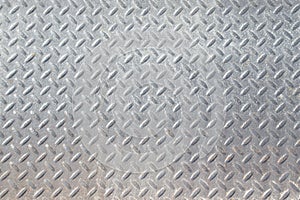 Worn Polished grungy Industrial Checker Plate Background Texture