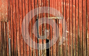 Worn red barn boards