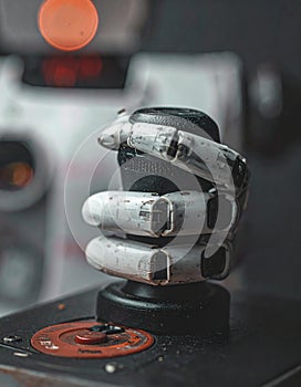 Worn Robotic Hand in a Tech Workshop