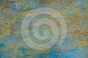 worn rusty metal texture background.Grunge rusty colored orange, green, blue, metal steel background texture, rust and oxidized