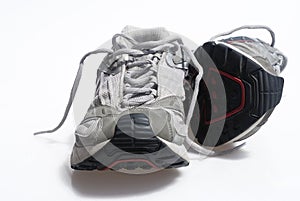 Worn sneaker trainers