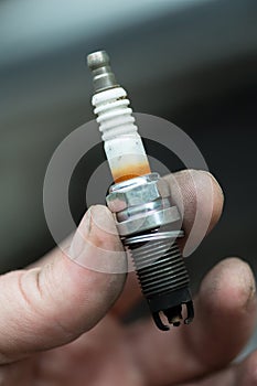 Worn spark plug