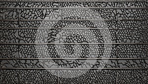 worn steel grid texture. ai generated