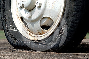 Worn tyre