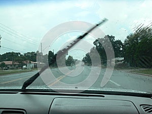 Worn windshield wipers