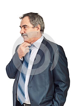 Worried mature business man