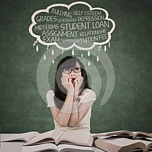 Worried student with problems 1