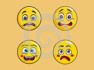 Worry Emoji Illustration