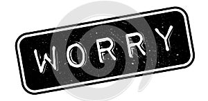 Worry rubber stamp