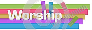 Worship Abstract Colorful Stripes Horizontal