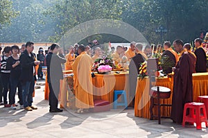 The worship of a Buddism godness Guanyin